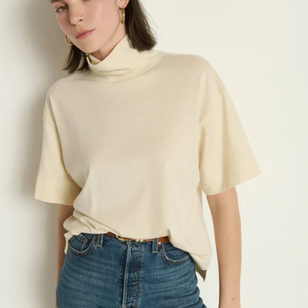 Nation Los Angeles Fable Turtleneck in color Parchment (S) - NEW with tags